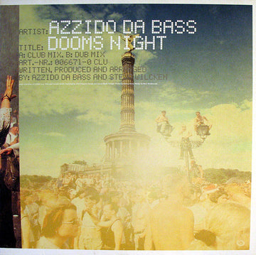 Azzido Da Bass : Dooms Night (12")