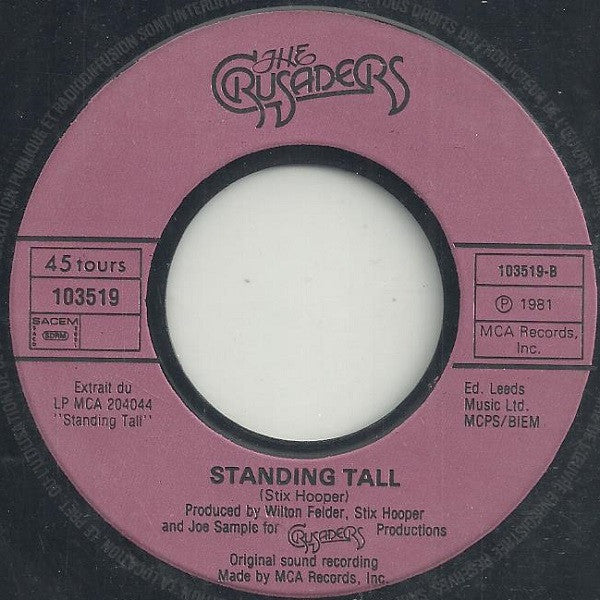The Crusaders And Joe Cocker : I'm So Glad I'm Standing Here Today (7", Single)