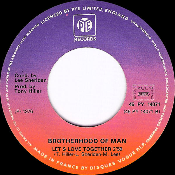 Brotherhood Of Man : Save Your Kisses For Me (7", Single)