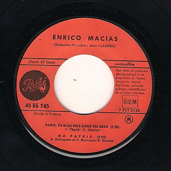 Enrico Macias : L'amour, C'est Pour Rien (7", EP)