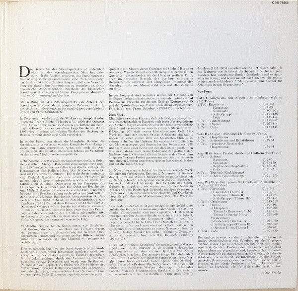Franz Schubert, Juilliard String Quartet & Bernard Greenhouse : Quintet In C Major = Quintet In C-Dur = Quintette En Ut (LP, RE, Gat)