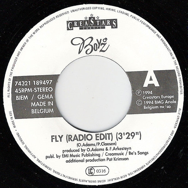 Boyz : Fly (7", Single)