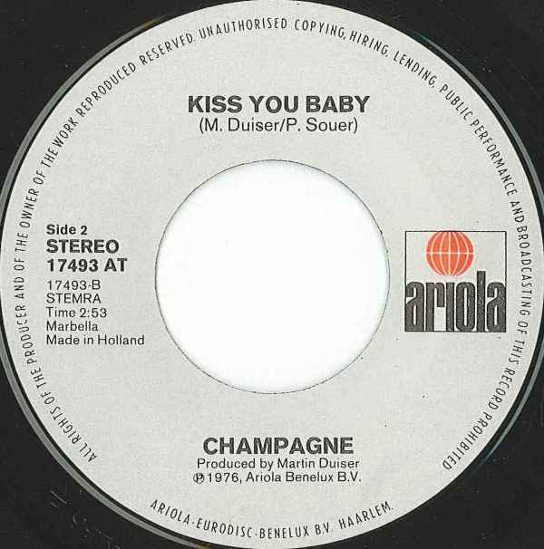 Champagne (5) : Rock And Roll Star (7", Single)