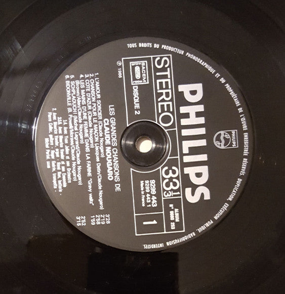 Claude Nougaro : Les Grandes Chansons De Claude Nougaro " Une Petite Fille " (2xLP, Comp, Gat)
