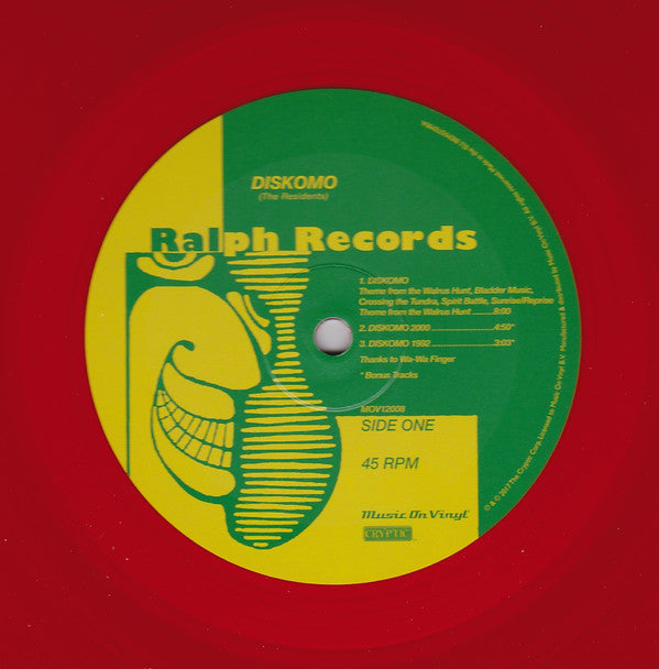 The Residents : Diskomo / Goosebump (12", EP, RSD, Ltd, Num, RE, Red)