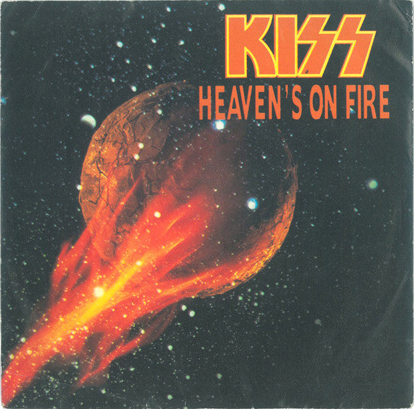 Kiss : Heaven's On Fire (7", Single)