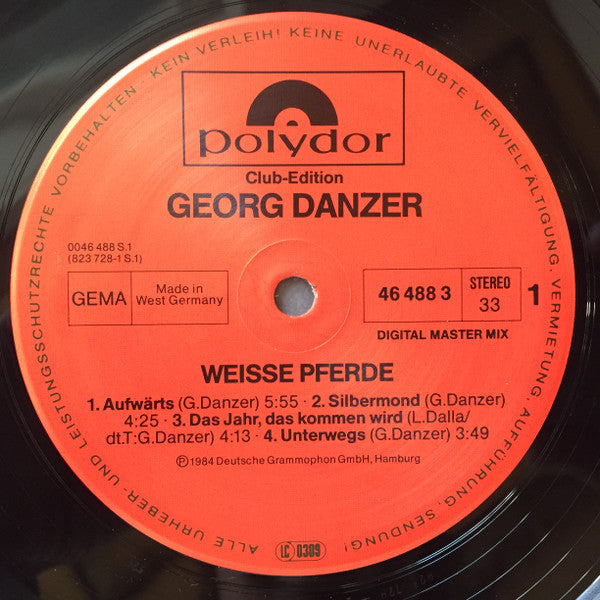 Georg Danzer : Weisse Pferde (LP, Album, Club)