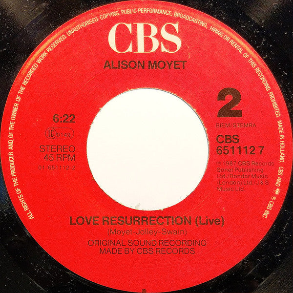 Alison Moyet With David Freeman : Sleep Like Breathing (7", Single)