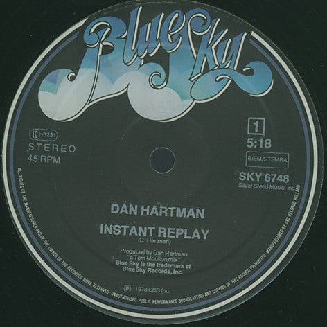 Dan Hartman : Instant Replay (12")