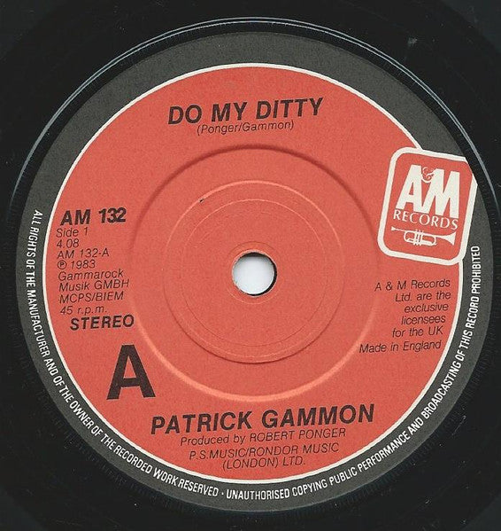 Patrick Gammon : Do My Ditty (7")