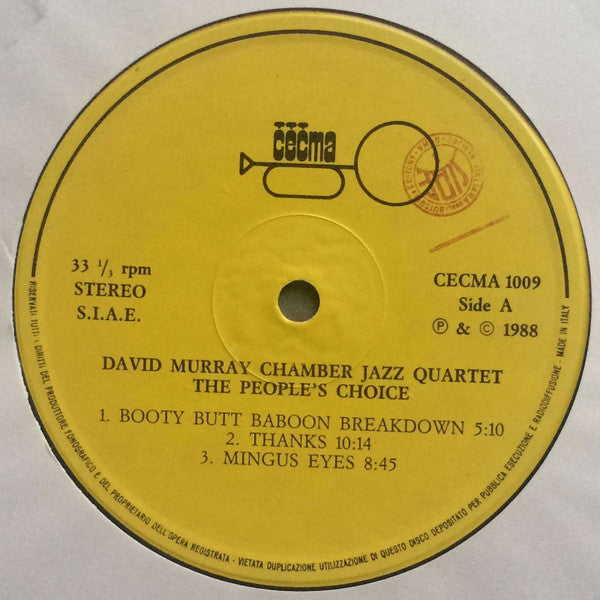 David Murray Chamber Jazz Quartet Featuring Hugh Ragin : The People's Choice (LP, Album)