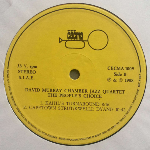 David Murray Chamber Jazz Quartet Featuring Hugh Ragin : The People's Choice (LP, Album)