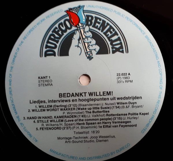 Various : Bedankt Willem! (LP, Album, Pos)