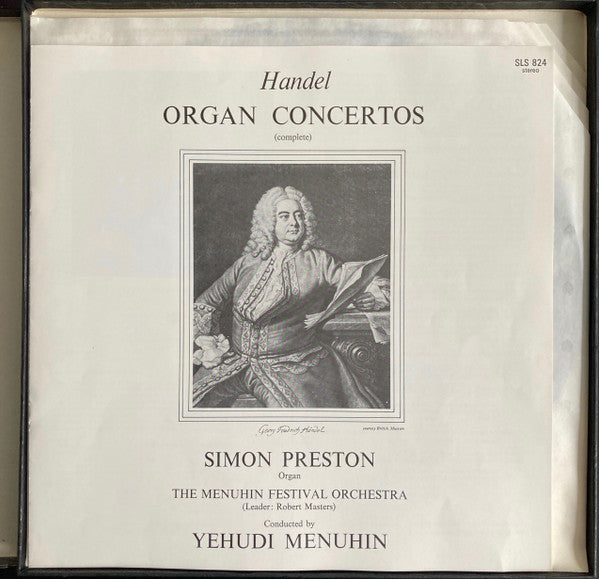 Georg Friedrich Händel, Simon Preston, Yehudi Menuhin, Bath Festival Orchestra, Menuhin Festival Orchestra : The Organ Concertos (Complete) (4xLP, Comp + Box)