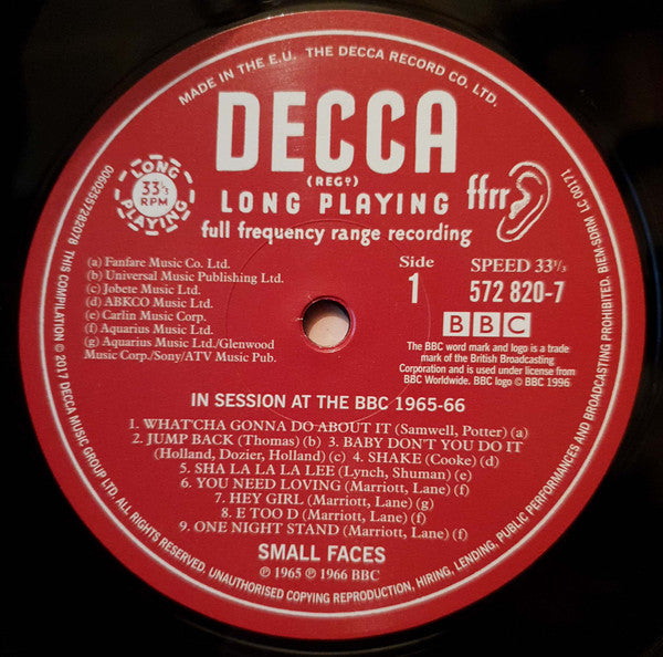 Small Faces : In Session At The BBC 1965-1966 (LP, Album, RSD)