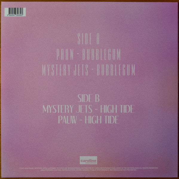 Pauw / Mystery Jets : Bubblegum / High Tide (12", EP, Ltd)