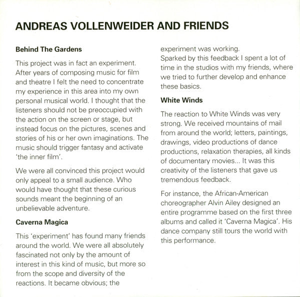 Andreas Vollenweider : Down To The Moon (CD, Album, RE)