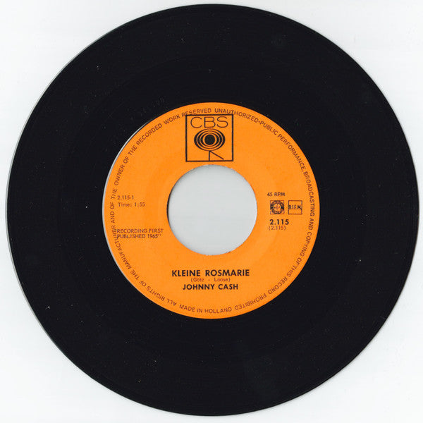 Johnny Cash : Kleine Rosmarie / Besser So, Jenny-Joe (7")