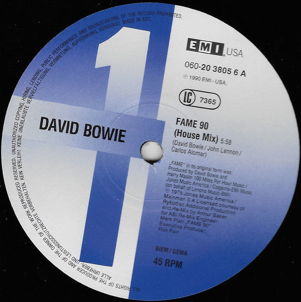 David Bowie : Fame 90 (12")