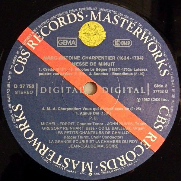 Marc Antoine Charpentier, Jean-Claude Malgoire, La Grande Ecurie Et La Chambre Du Roy : Messe De Minuit Sur Les Airs De Noël (Christmas Eve Mass On Popular French Songs) (LP, Album)