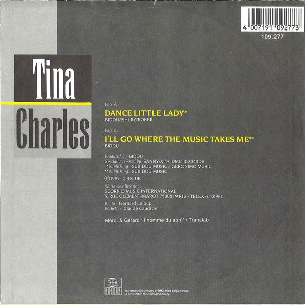 Tina Charles : Dance Little Lady (Original 87 Version) (7", Single)