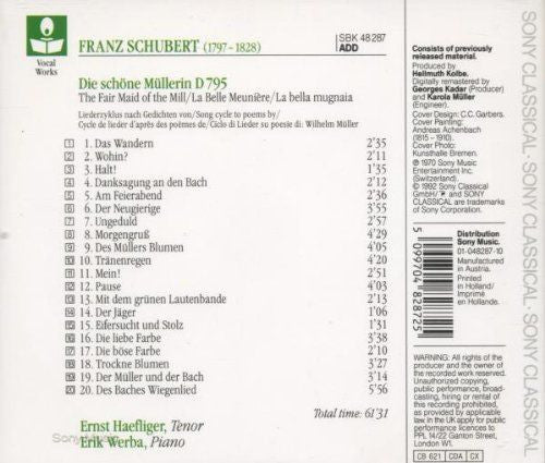 Franz Schubert, Ernst Haefliger, Erik Werba : Die Schöne Müllerin (CD, Album)