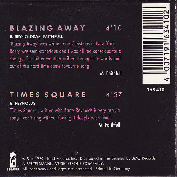 Marianne Faithfull : Blazing Away (CD, Mini, Single)