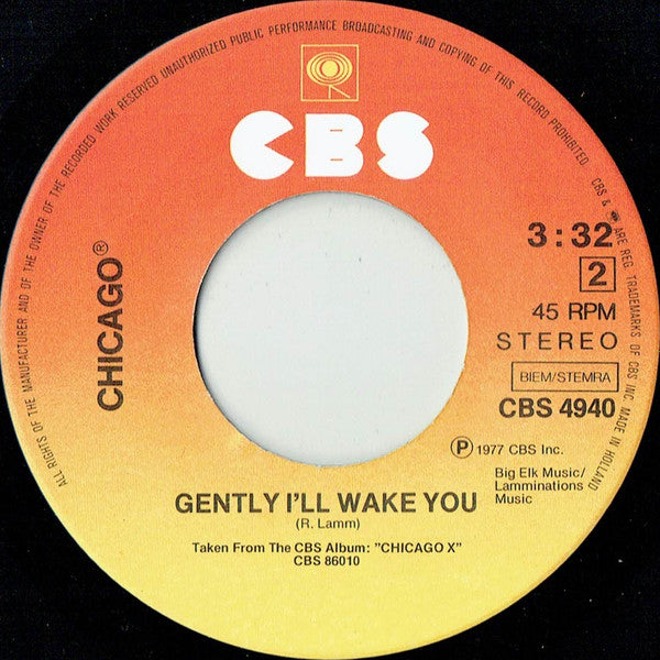 Chicago (2) : Wishing You Were Here (7", Single)