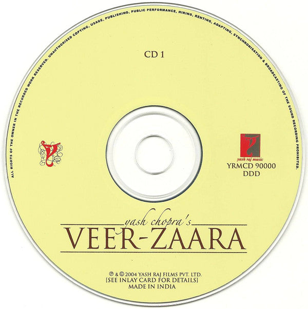 Madan Mohan, Javed Akhtar : Veer-Zaara (2xCD, Album, RP)