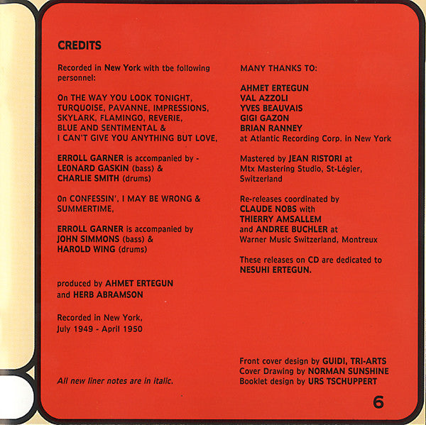 Erroll Garner : The Greatest Garner (CD, Album, RE, RM, Dig)