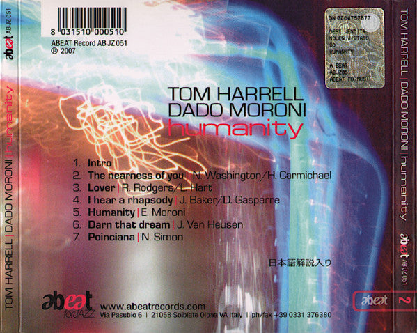 Tom Harrell, Dado Moroni : Humanity (CD, Album)