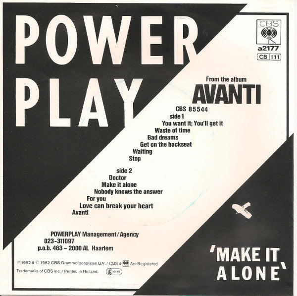 Powerplay (4) : Make It Alone (7", Single)