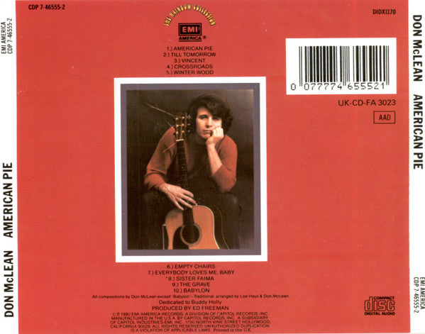 Don McLean : American Pie (CD, Album, RE)