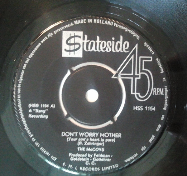 The McCoys : Don't Worry Mother / Ko-Ko (7", Single)