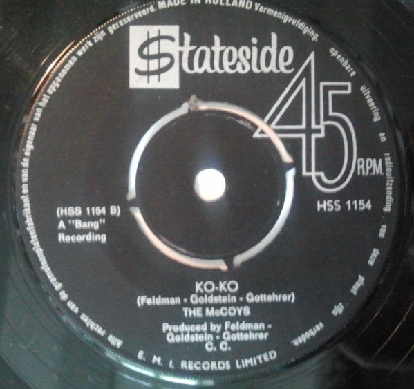 The McCoys : Don't Worry Mother / Ko-Ko (7", Single)