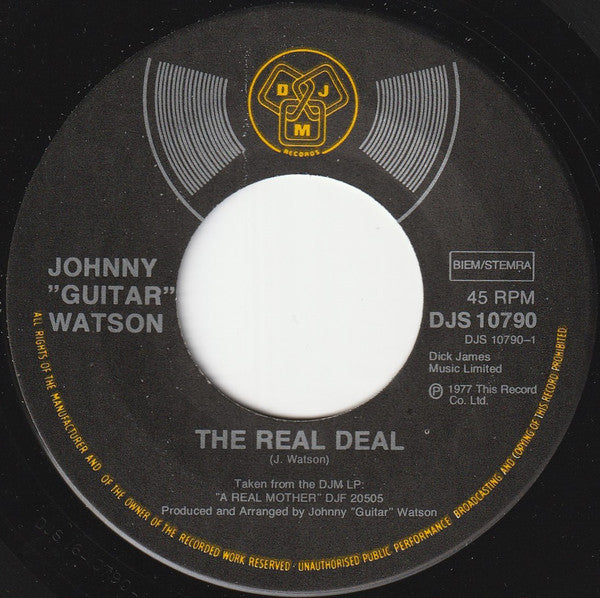 Johnny Guitar Watson : The Real Deal (7", Single)