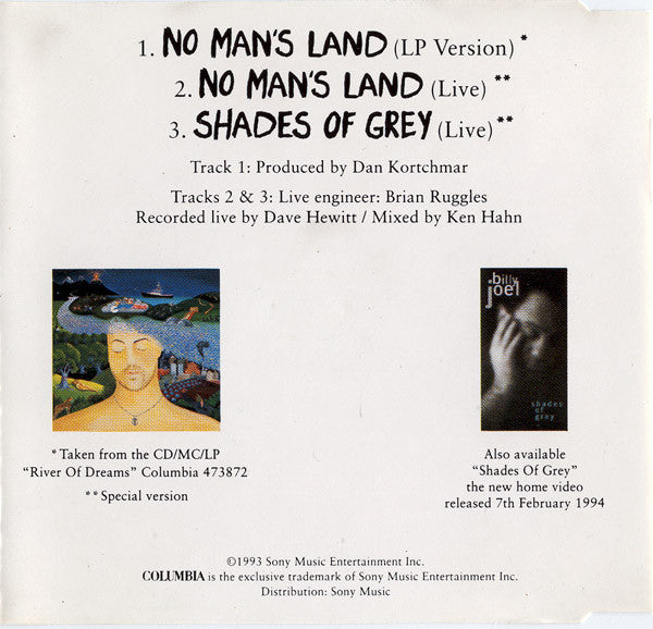 Billy Joel : No Man's Land (CD, Maxi)