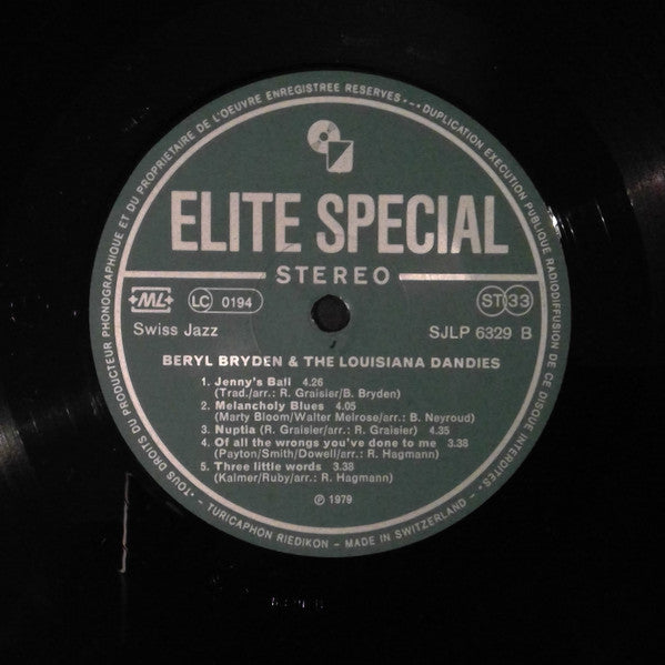 Beryl Bryden & Louisiana Dandies : Beryl Bryden & The Louisiana Dandies (LP, Album)