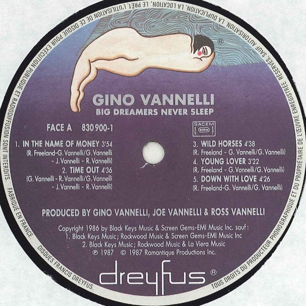 Gino Vannelli : Big Dreamers Never Sleep (LP, Album)