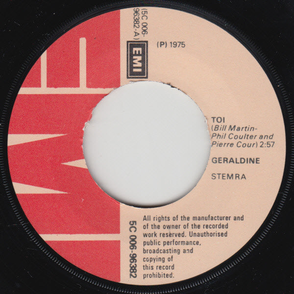 Geraldine : Toi / C'est Mon Secret  (7", Single)