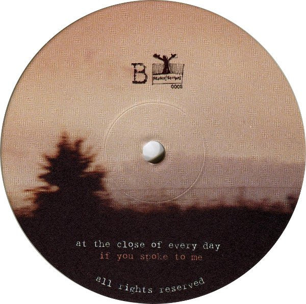 At The Close Of Every Day : If You Spoke To Me (10", MiniAlbum, Ltd, Cle)