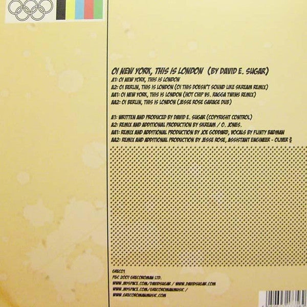 David Sugar : Oi New York, This Is London (12", Ltd)