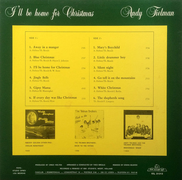 Andy Tielman : I'll Be Home For Christmas (LP)
