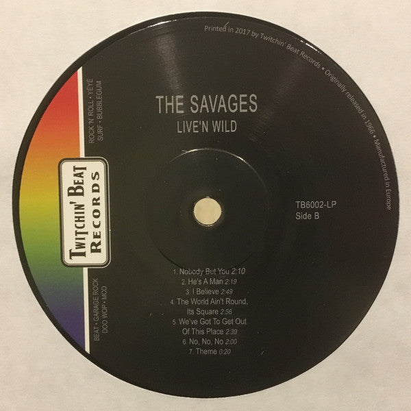 The Savages (2) : Live'n Wild (LP, Album, RE, Unofficial)