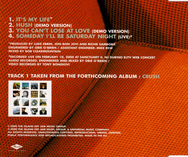 Bon Jovi : It's My Life (CD, Single, Enh)