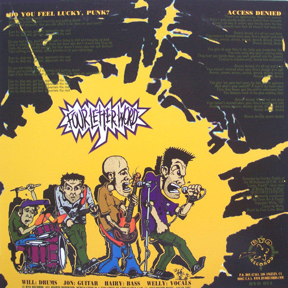 Four Letter Word : Do You Feel Lucky, Punk? (7")