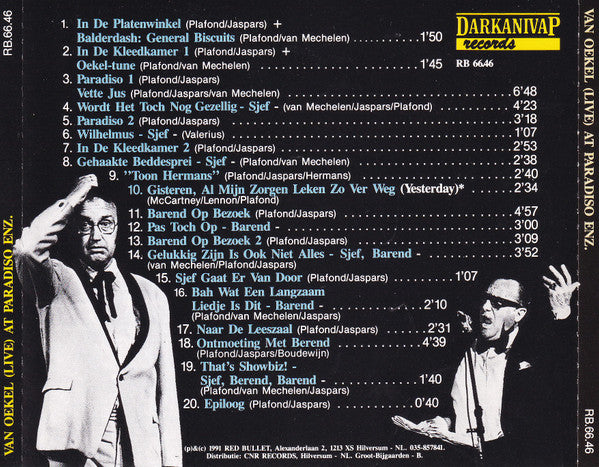 Sjef van Oekel : At Paradiso Enz. (CD, Album, RE)