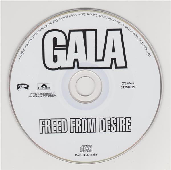 Gala : Freed From Desire (CD, Single)