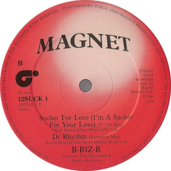 B-biz-R : Sucker For Love (12", Single, Pic)