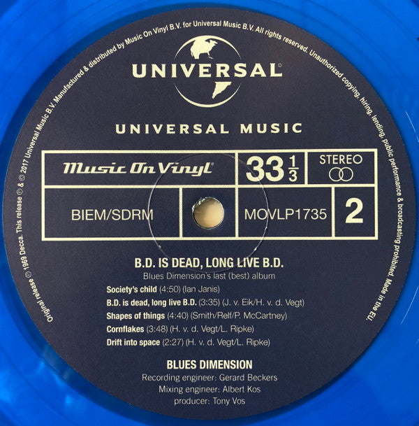 Blues Dimension : B.D. Is Dead, Long Live B.D. (LP, Album, Ltd, Num, RE, Blu)